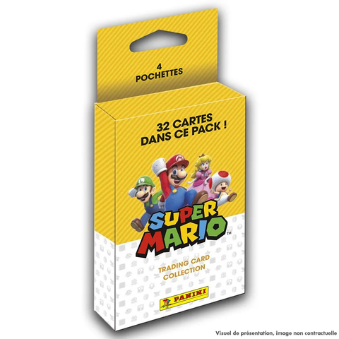 Cartes Panini - Super Mario Trading Cards - Blister 4 Pochettes